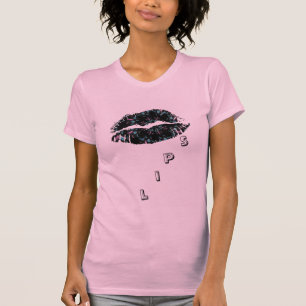 Camiseta Lábios quentes - Senhoras Capa AA Boné