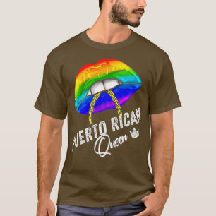Camiseta Lábios Rainha Porto-Riquenha Gay