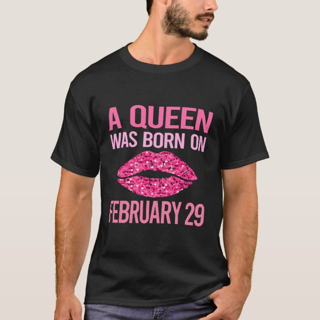 Camiseta Lábios rosa - 29 de fevereiro 29 (Frente)