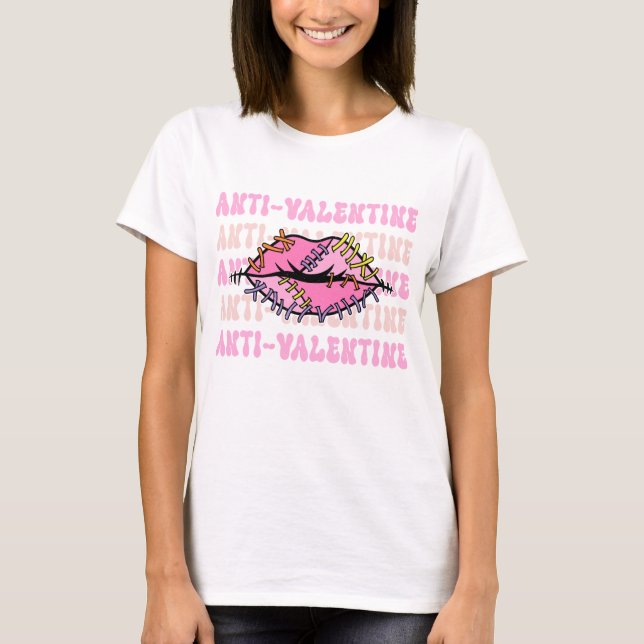 Camiseta Lábios Rosa Anti-Valentina (Frente)
