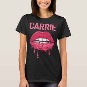 Camiseta Lábios Rosa - Nome da Carrie
