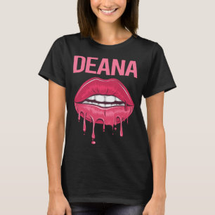 Camiseta Lábios rosa - Nome do Deana