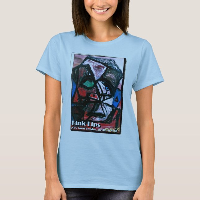 CAMISETA LÁBIOS ROSAS (Frente)
