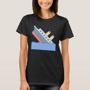 Camiseta Lábios soltos afundam navio afundador Iceberg Tita