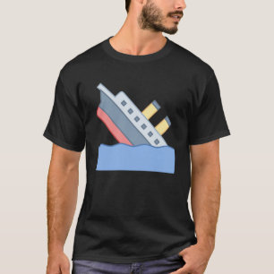 Camiseta Lábios soltos afundam navio afundador Iceberg Tita