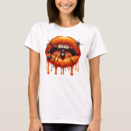 Camiseta Lábios Spooky Spider Drip