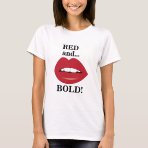 Camiseta Lábios Vermelhos e Ousados
