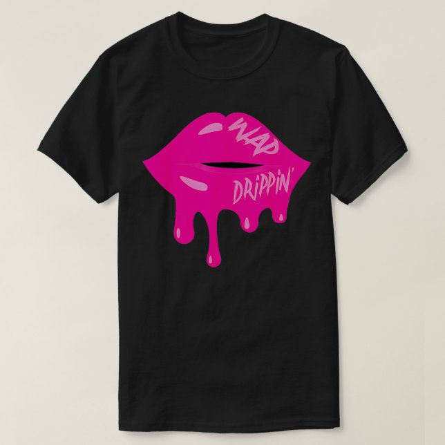 Camiseta Lábios WAP Wet Wet Juicy Trendy Adult Hip Hop Rap  (Frente do Design)