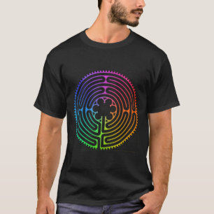 Camiseta Labirinto Arco-íris Chartres Labirinto Labirinto Y