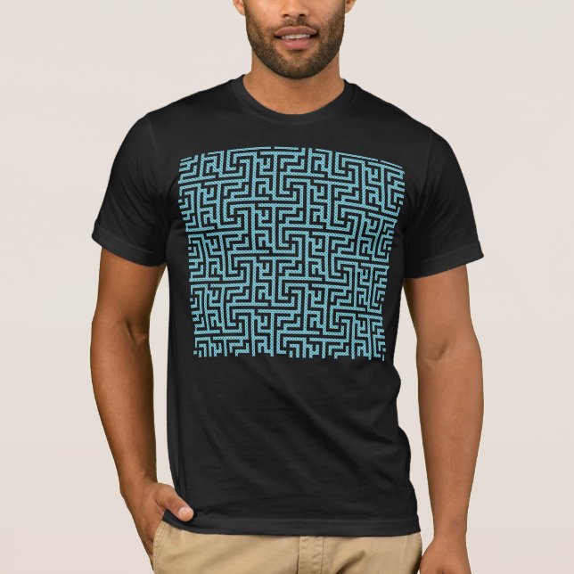Camiseta Labirinto Azul e Preto (Frente)