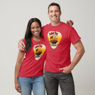 Camiseta Labor Day BBQ Party Design – Grill and Burger Holi