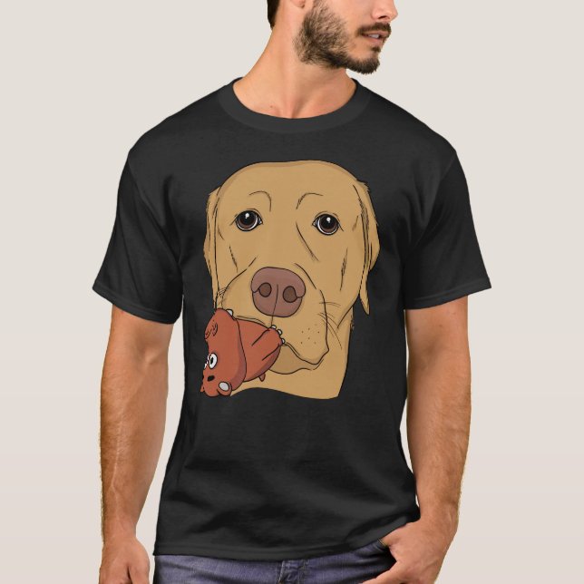 Camiseta Laboratório Amarelo Com Toy Hippo Equipado (Frente)