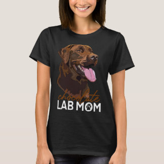Camiseta Laboratório de Chocolate Mãe Brown Labrador Mãe