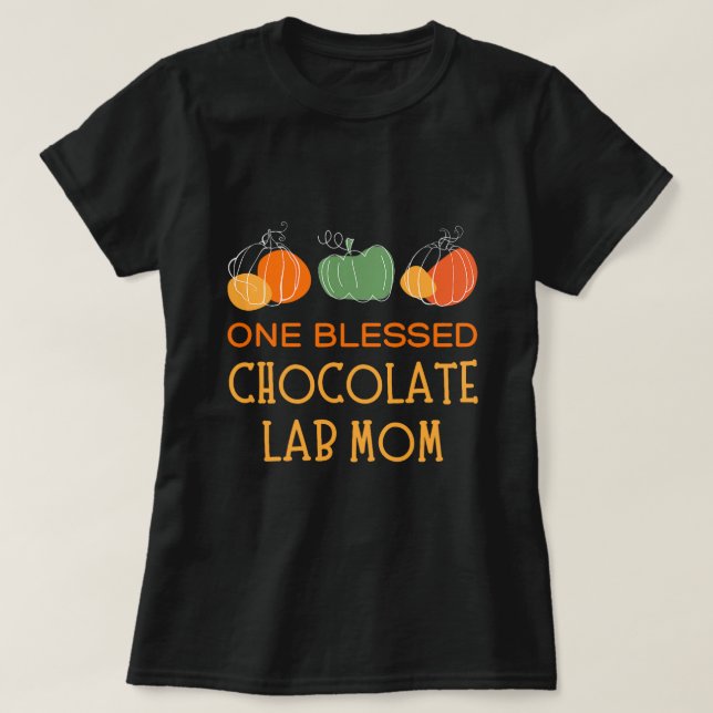 Camiseta Laboratório de Chocolate Mãe Mulheres Abençoadas L (Frente do Design)