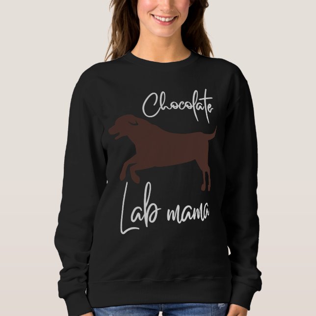 Camiseta Laboratório de Chocolate Mama Labrador Mãe (Frente)