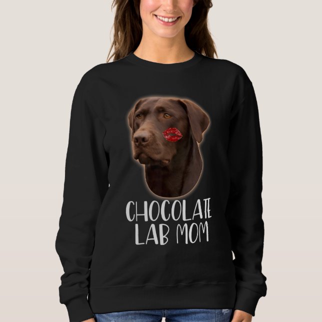 Camiseta Laboratório de Chocolate Mamãe Chocolate Labrador  (Frente)