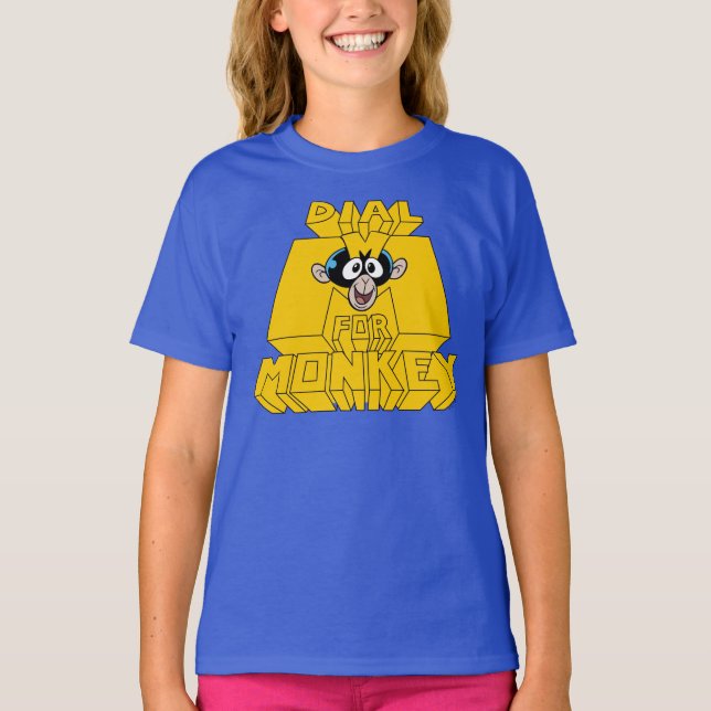 Camiseta Laboratório de Dexter - Disque M para macaco (Frente)