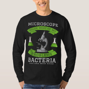 Camiseta Laboratório de Microbiologia de Microscópio Biolog