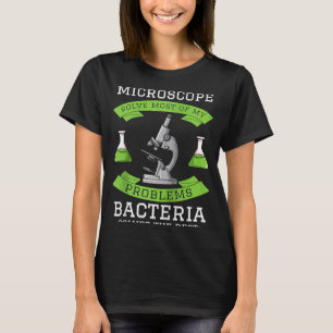 Camiseta Laboratório de Microbiologia de Microscópio Ciênci
