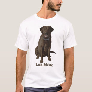 Camiseta Laboratório Mãe Chocolate Brown Labrador Retriev