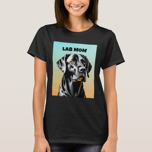 Camiseta Laboratório Preto | Laboratório Mãe Cão (Frente)