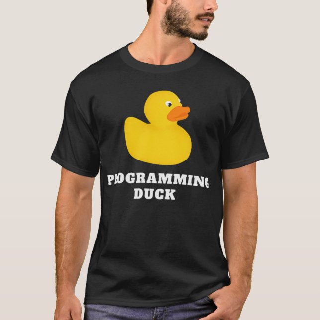 Camiseta Laboratórios pretos de laboratório preto de Pato d (Frente)