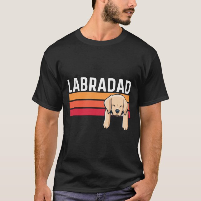 Camiseta Labradad labrador dog pai significa amarelo dono d (Frente)