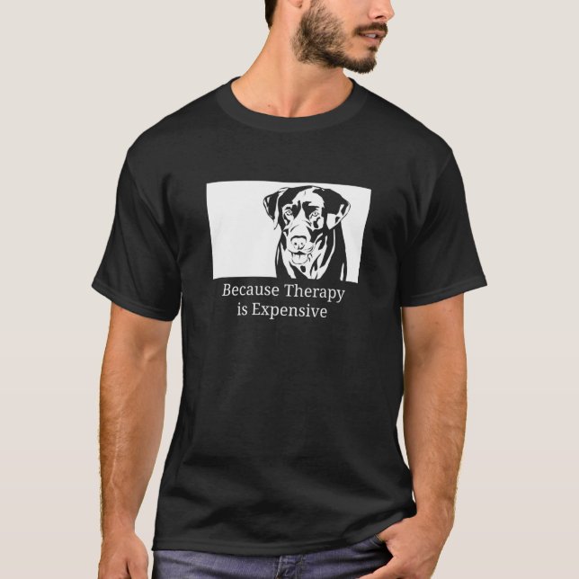 Camiseta Labrado Relacionado Com A Terapia Do Cão Inspirou  (Frente)