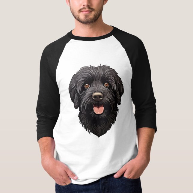 Camiseta Labradoodle Black Dog (Frente)