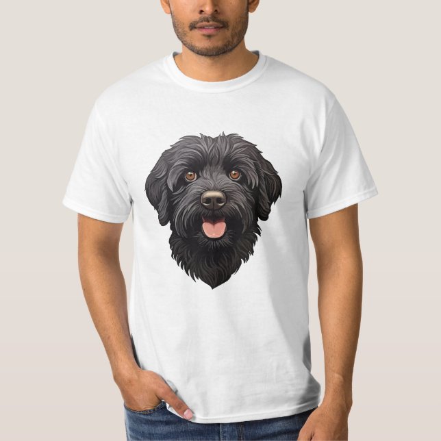 Camiseta Labradoodle Black Dog (Frente)