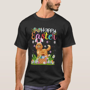 Camiseta Labradoodle Cachorro Feliz Caça ao Ovo de Páscoa O