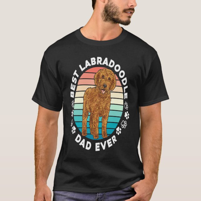 Camiseta Labradoodle Dog  Best Labradoodle Dad Ever (Frente)
