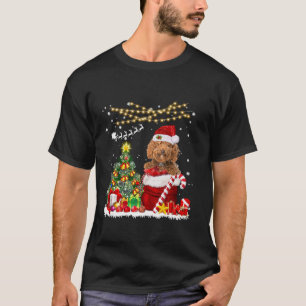 Camiseta Labradoodle Dog Christmas Tree Lights Dog Propriet