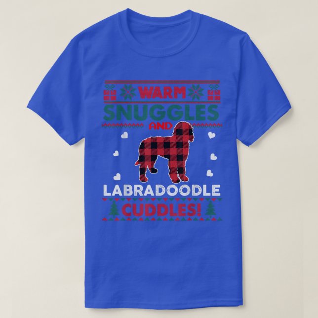 Camiseta Labradoodle Dog Lover Pajama Cute Dog Ugly Christm (Frente do Design)