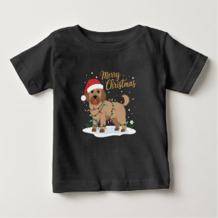 Camiseta Labradoodle Felry Natal Engraçado Cachorro de Nata