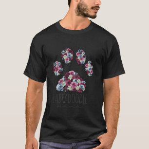 Camiseta Labradoodle Mama Floral Paw Dog Mãe