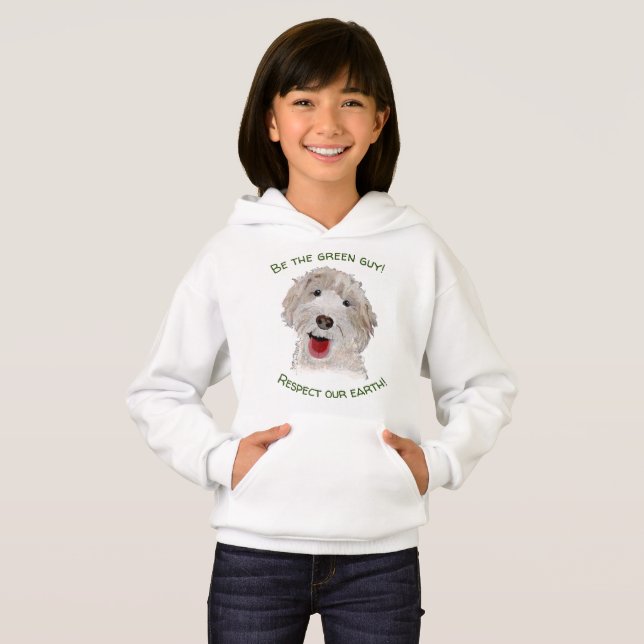 Camiseta Labradoodle Nature Sweatshirt para raparigas (Frente Completa)