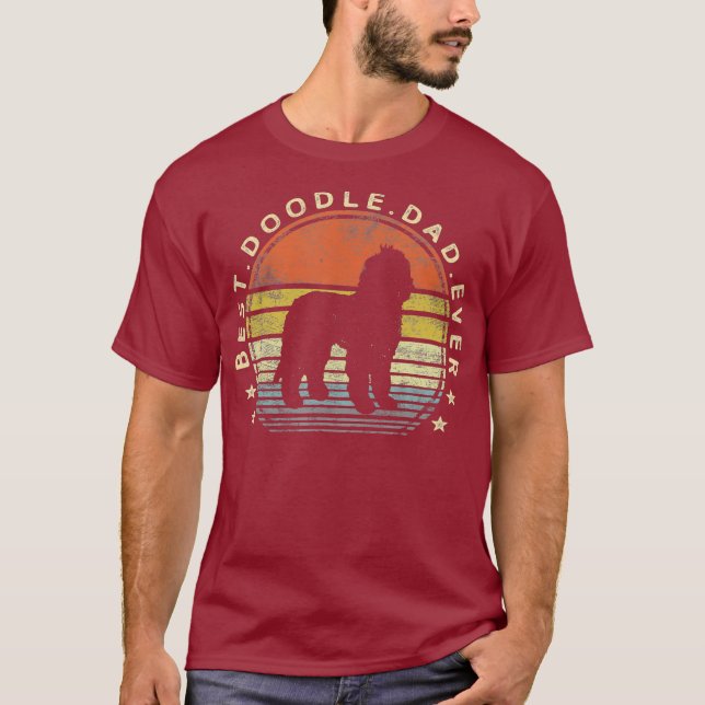 Camiseta Labradoodle, proprietário do Pai de melhor porta (Frente)