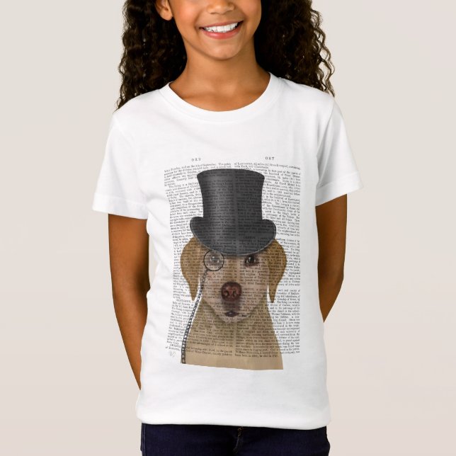 Camiseta Labrador Amarelo, Chapéu Formal (Frente)
