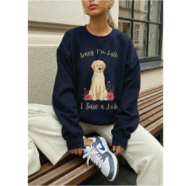 Camiseta Labrador Amarelo Engraçado Desculpe o Atraso Eu Vi