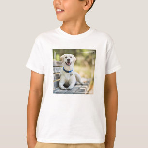 Camiseta Labrador Amarelo Fica No Banco