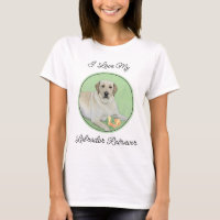 Labrador Amarelo - Impressão de Retriever e Tênis