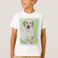 Labrador Amarelo - Impressão de Retriever e Tênis