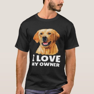 Camiseta Labrador Amarelo Proprietário Eu Amo Meu Proprietá