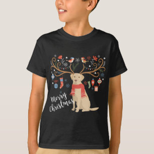 Camiseta Labrador Amarelo Retriever Christmas Dog Lab Xmas