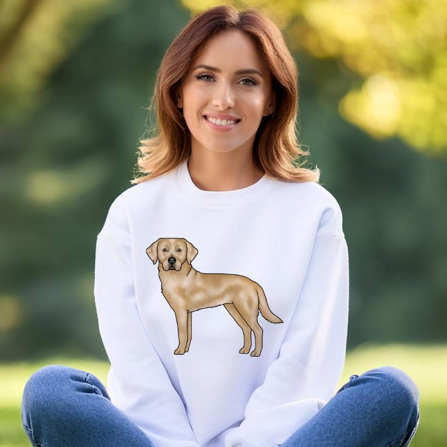 Camiseta Labrador Amarelo Retriever - Design de um Cachorro (Please note: This image is a digital mockup.)