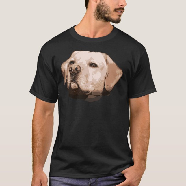 Camiseta Labrador Amarelo - Rosto do Retriever (Frente)