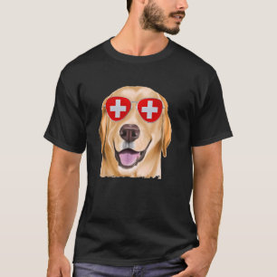 Camiseta Labrador Amarelo Suiça do Cachorro Retriever Sun