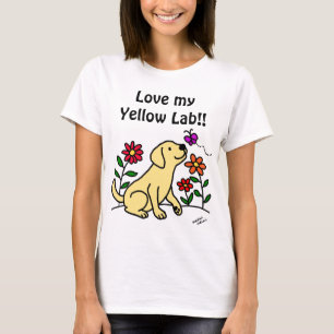 Camiseta Labrador amarelo & verde