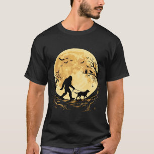 Camiseta Labrador Andando de Pé Grande de Halloween sob a L